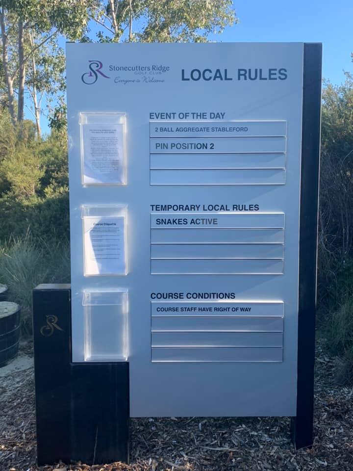 Golf Local Rules Board – Dint Golf Solutions