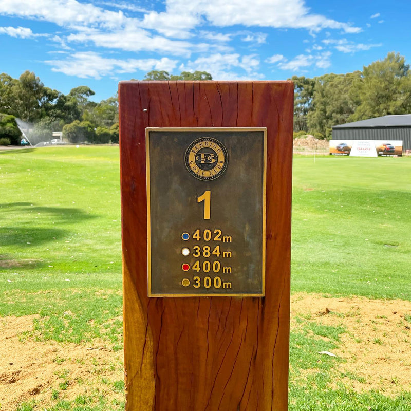 Tee Sign - Timber/Bronze