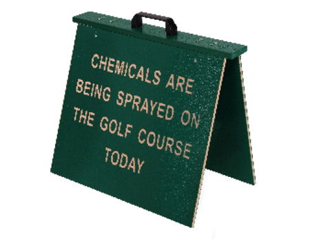CHEMICAL SPRAY SIGN - Dint Golf Solutions